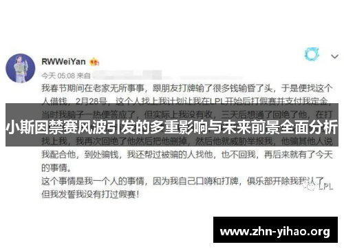 小斯因禁赛风波引发的多重影响与未来前景全面分析